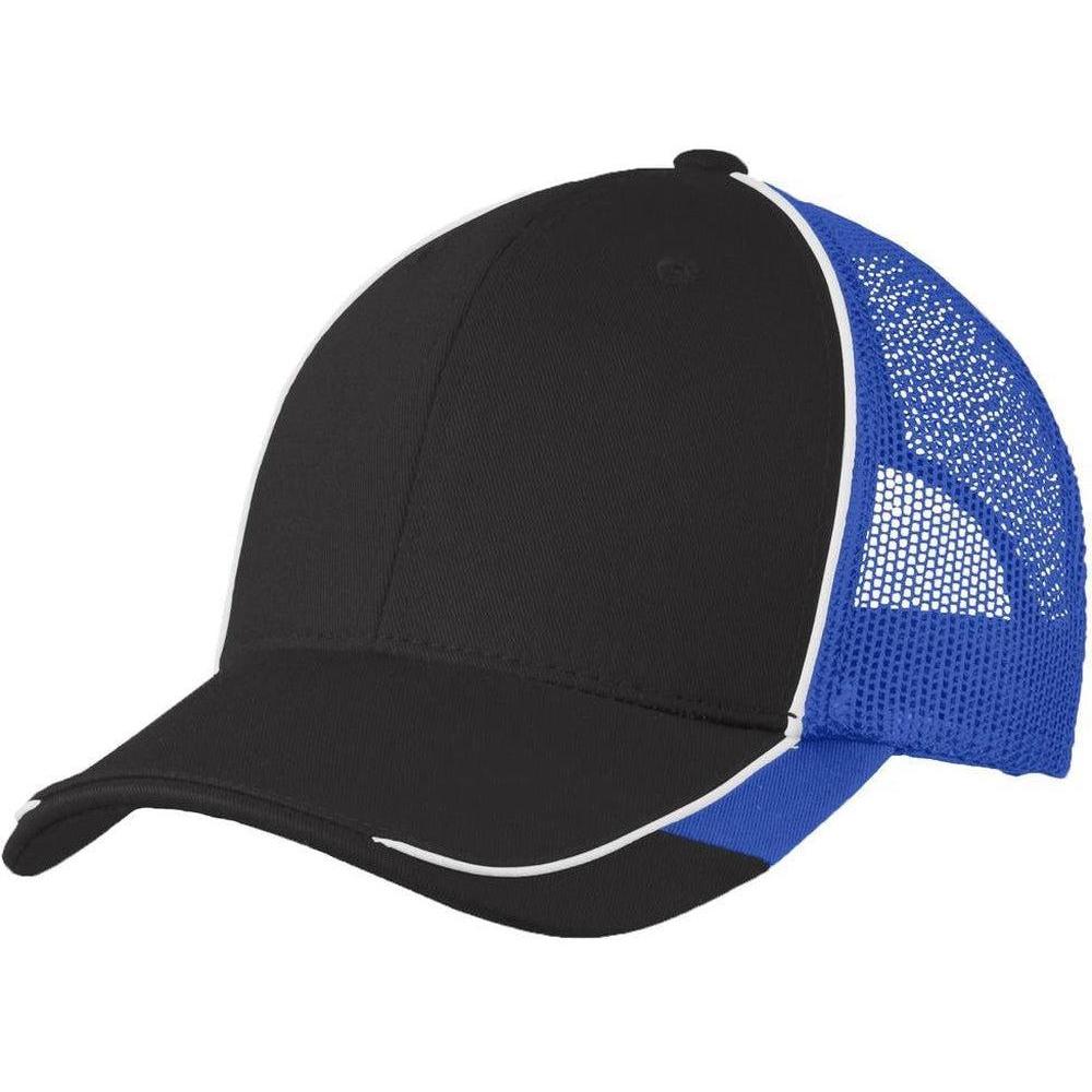 no-logo Port Authority Colorblock Mesh Back Cap