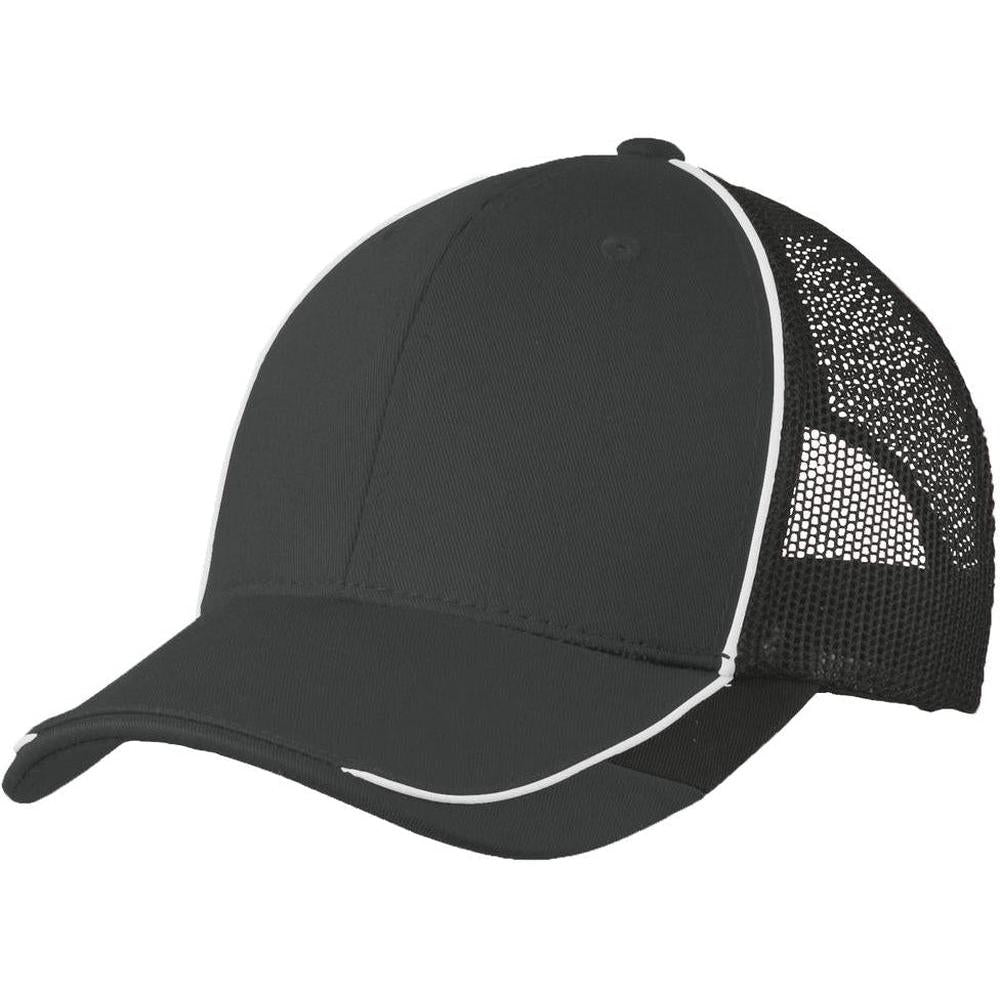 no-logo Port Authority Colorblock Mesh Back Cap