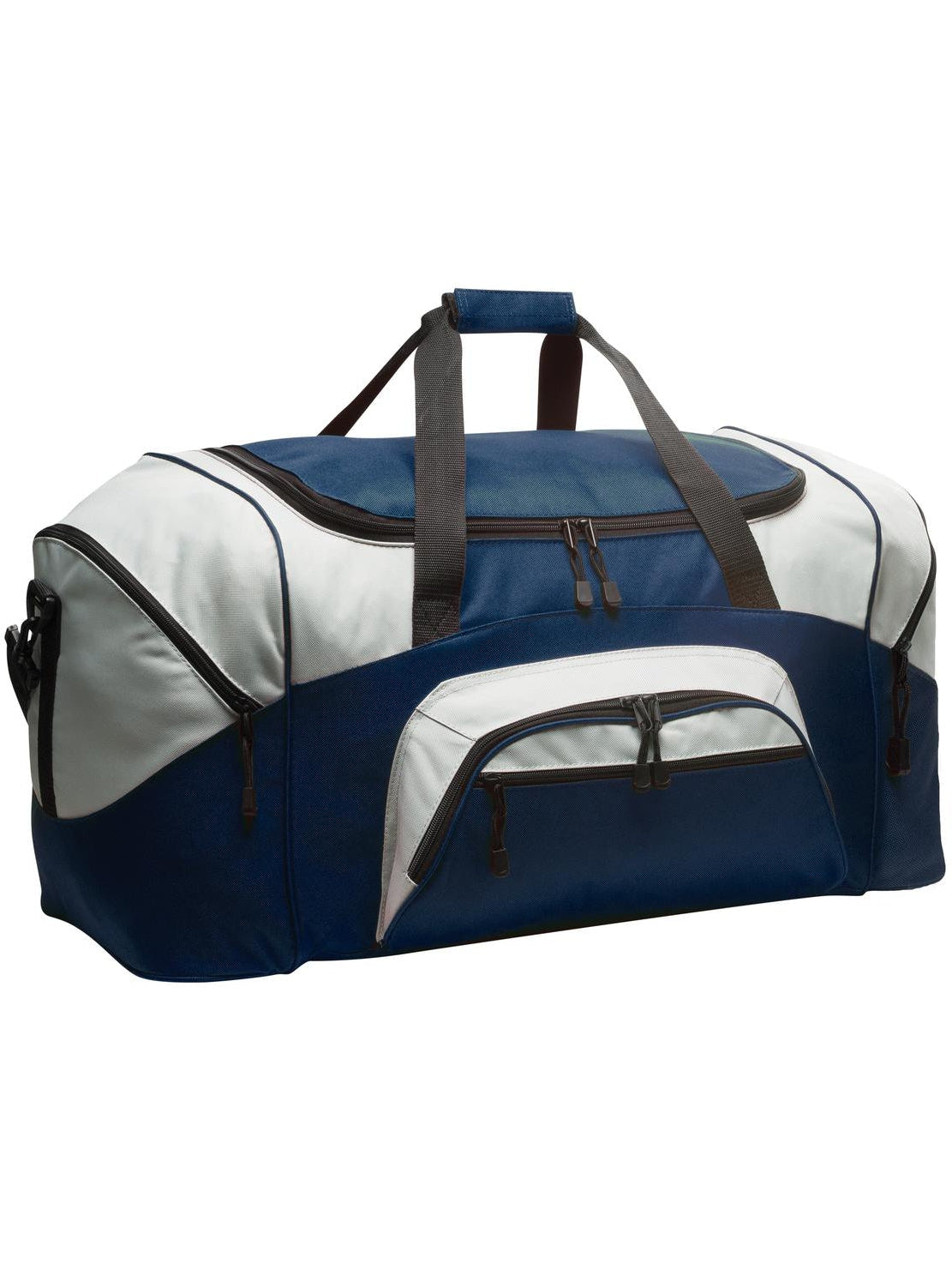 Port Authority Colorblock Sport Duffel Bag-Regular-Port Authority-Navy/Grey-Thread Logic