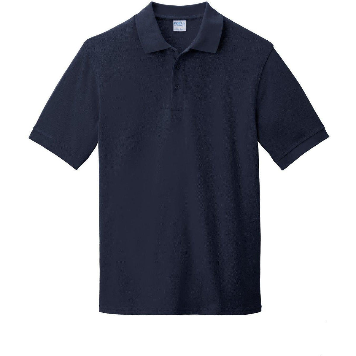 logo-left Port Authority Combed Ring Spun Pique Polo-Regular-Port Authority-Deep Navy-S-Thread Logic