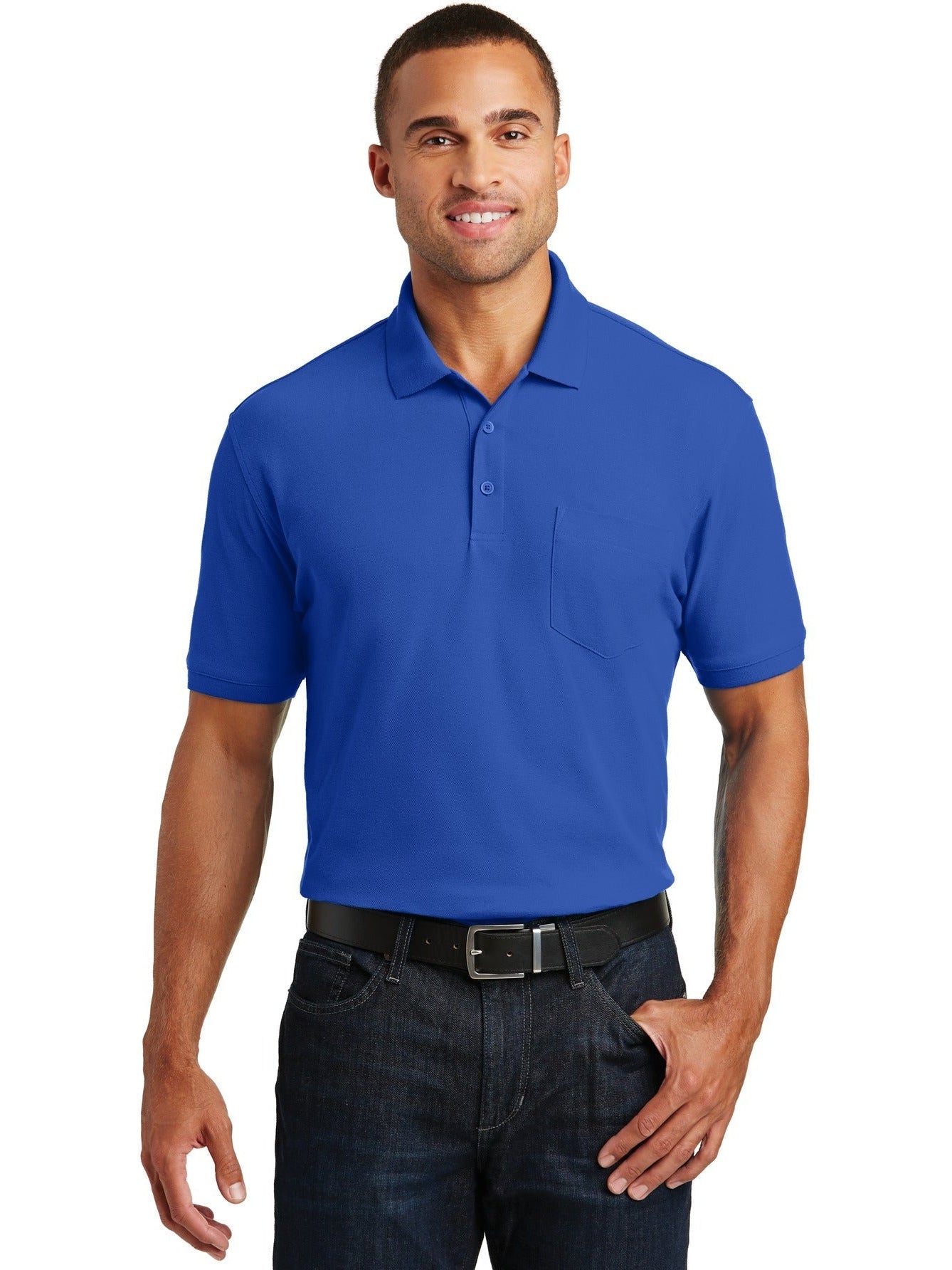 no-logo Port Authority Core Classic Pique Pocket Polo-Regular-Port Authority-Thread Logic