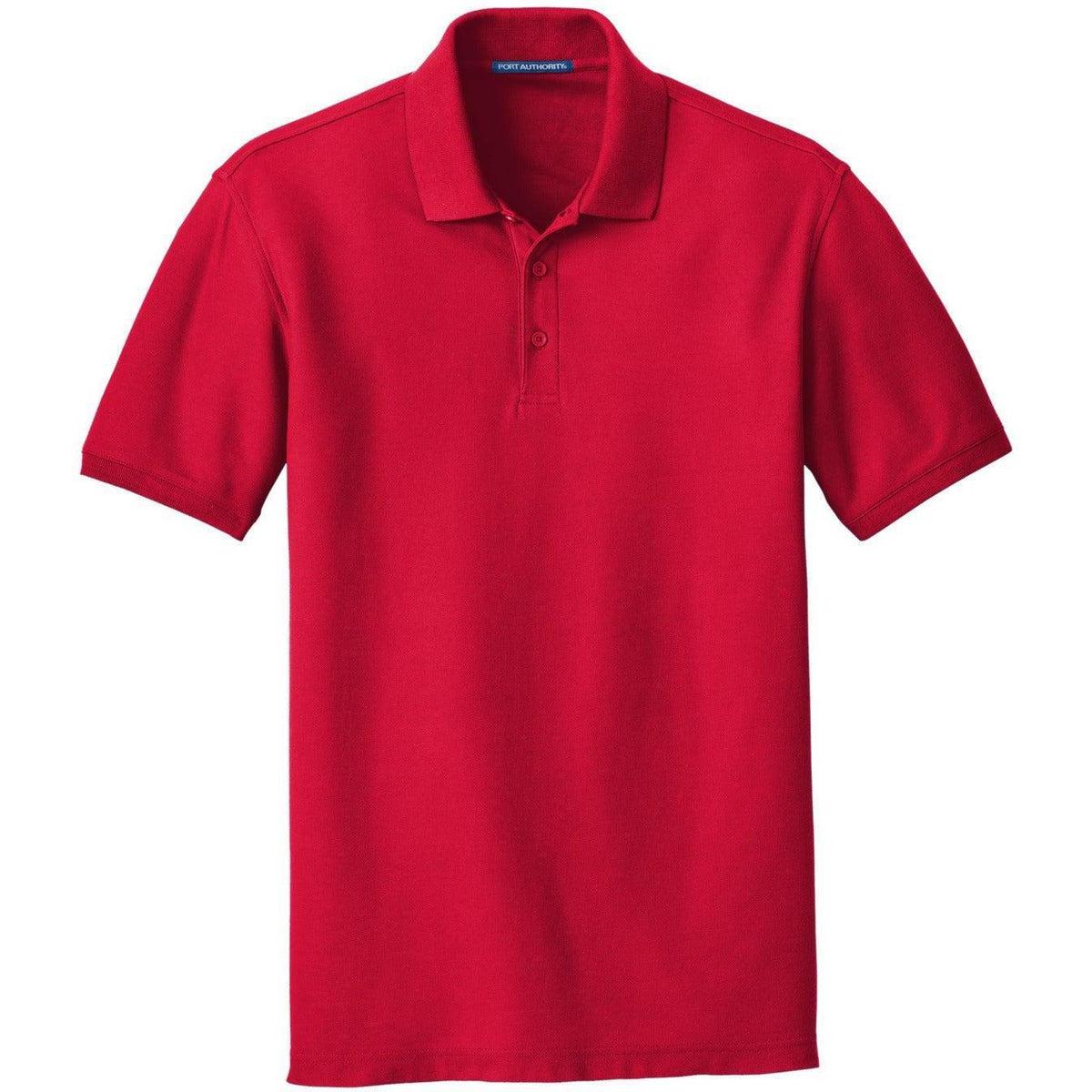 no-logo Port Authority Core Classic Pique Polo-Regular-Port Authority-Rich Red-S-Thread Logic