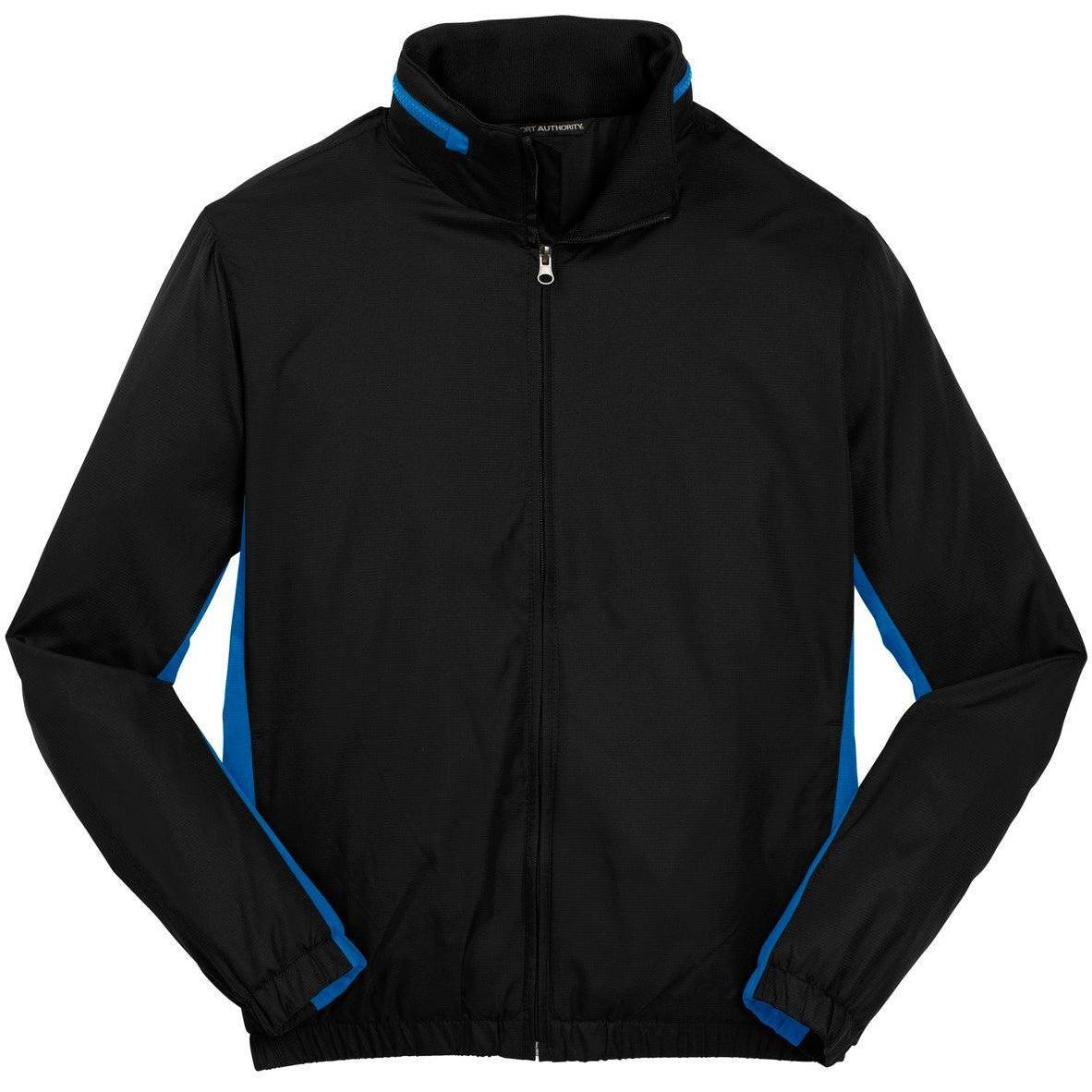 no-logo Port Authority Core Colorblock Wind Jacket-Discontinued-Port Authority-Black/Imperial Blue-3XL-Thread Logic