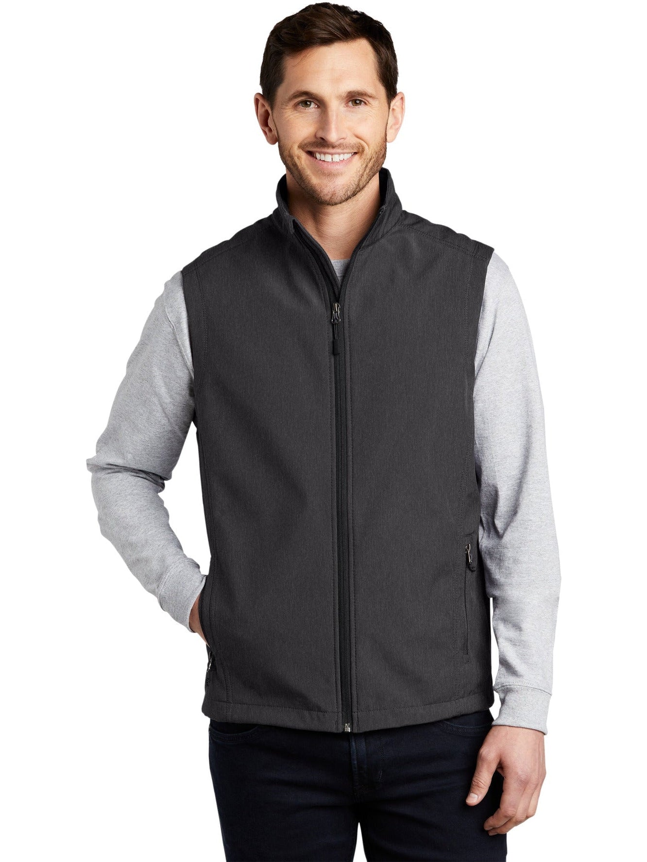 no-logo Port Authority Core Soft Shell Vest-Regular-Port Authority-Thread Logic