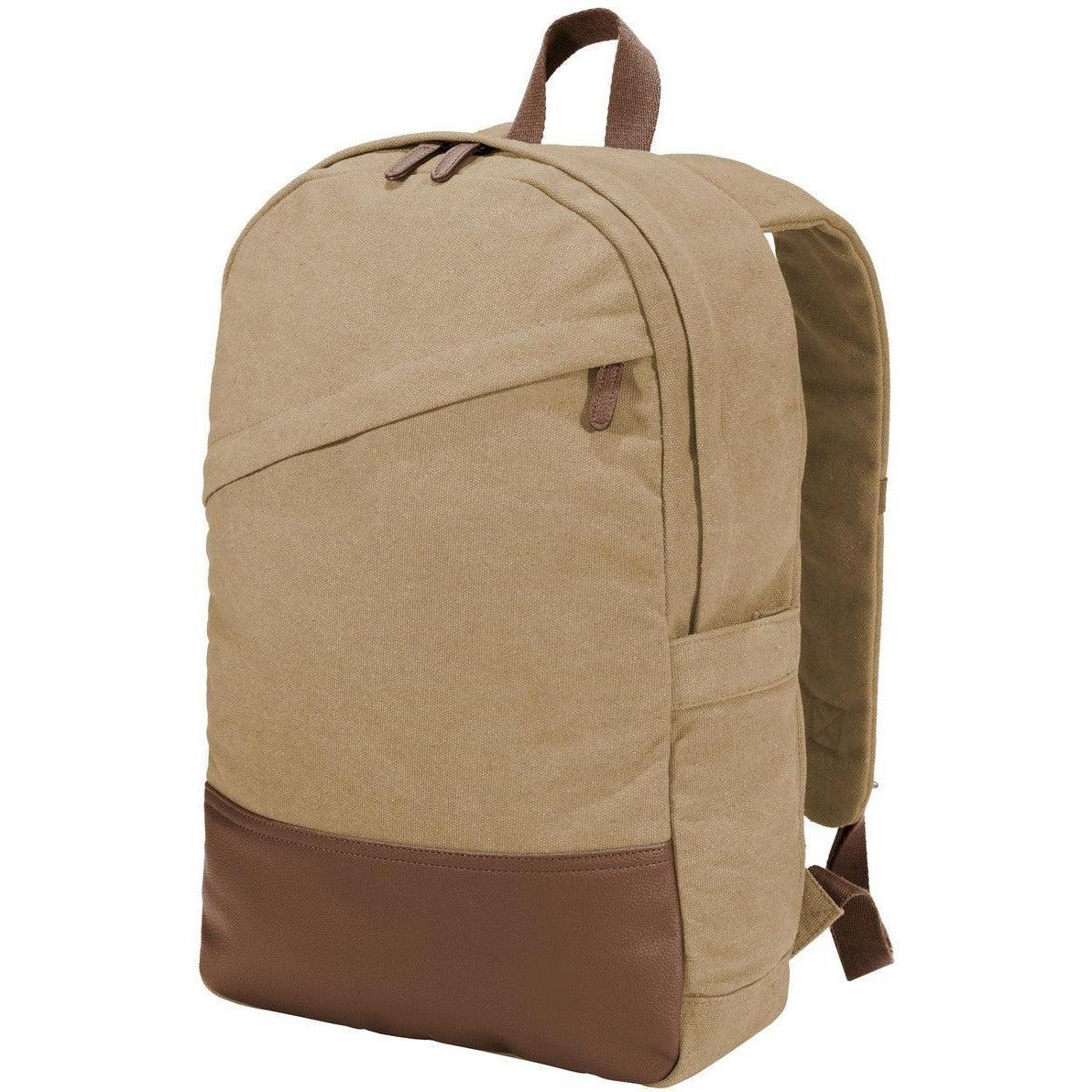 no-logo Port Authority Cotton Canvas Backpack-Bags-Port Authority-Thread Logic