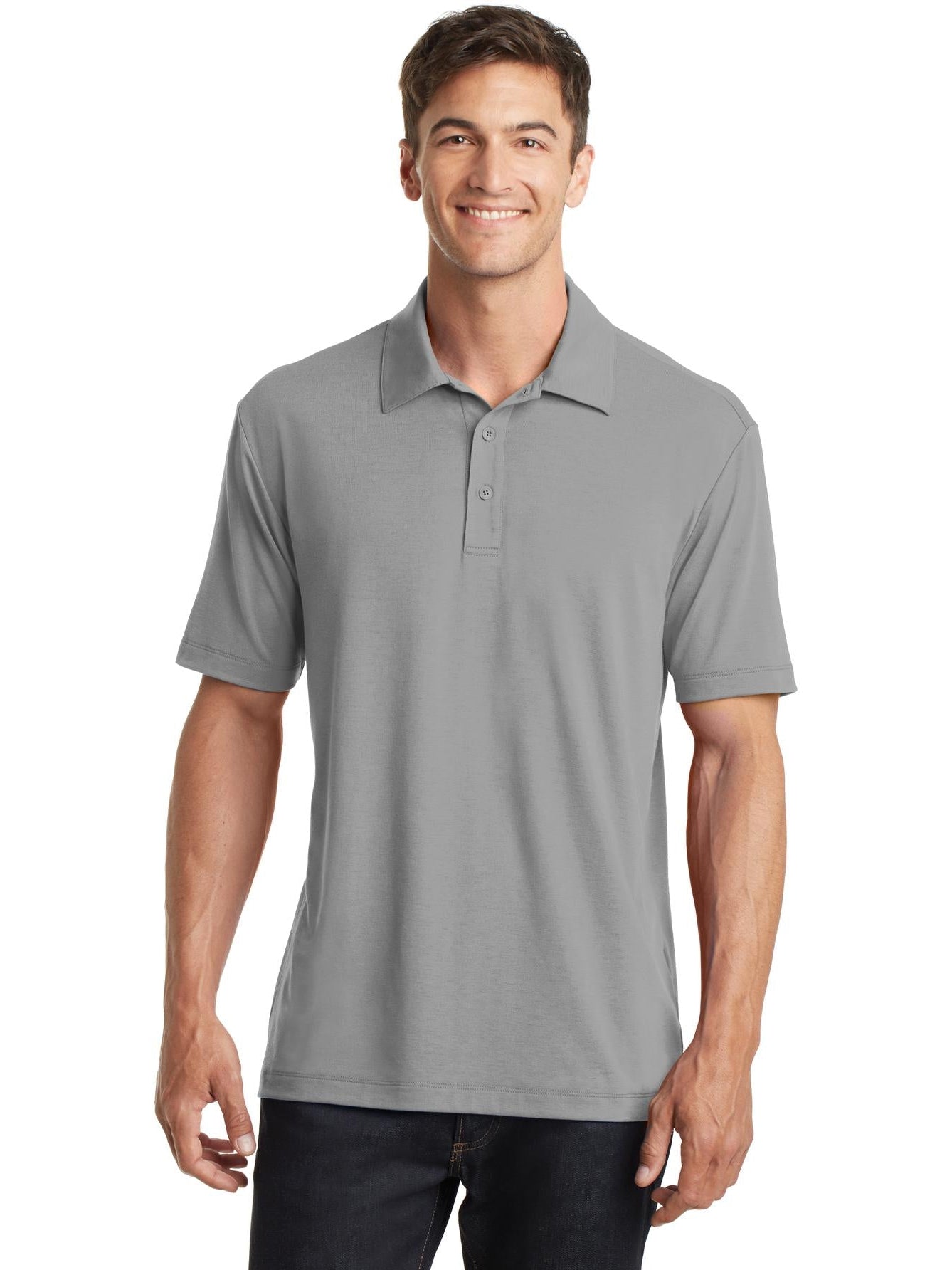 no-logo Port Authority Cotton Touch Performance Polo-Regular-Port Authority-Thread Logic