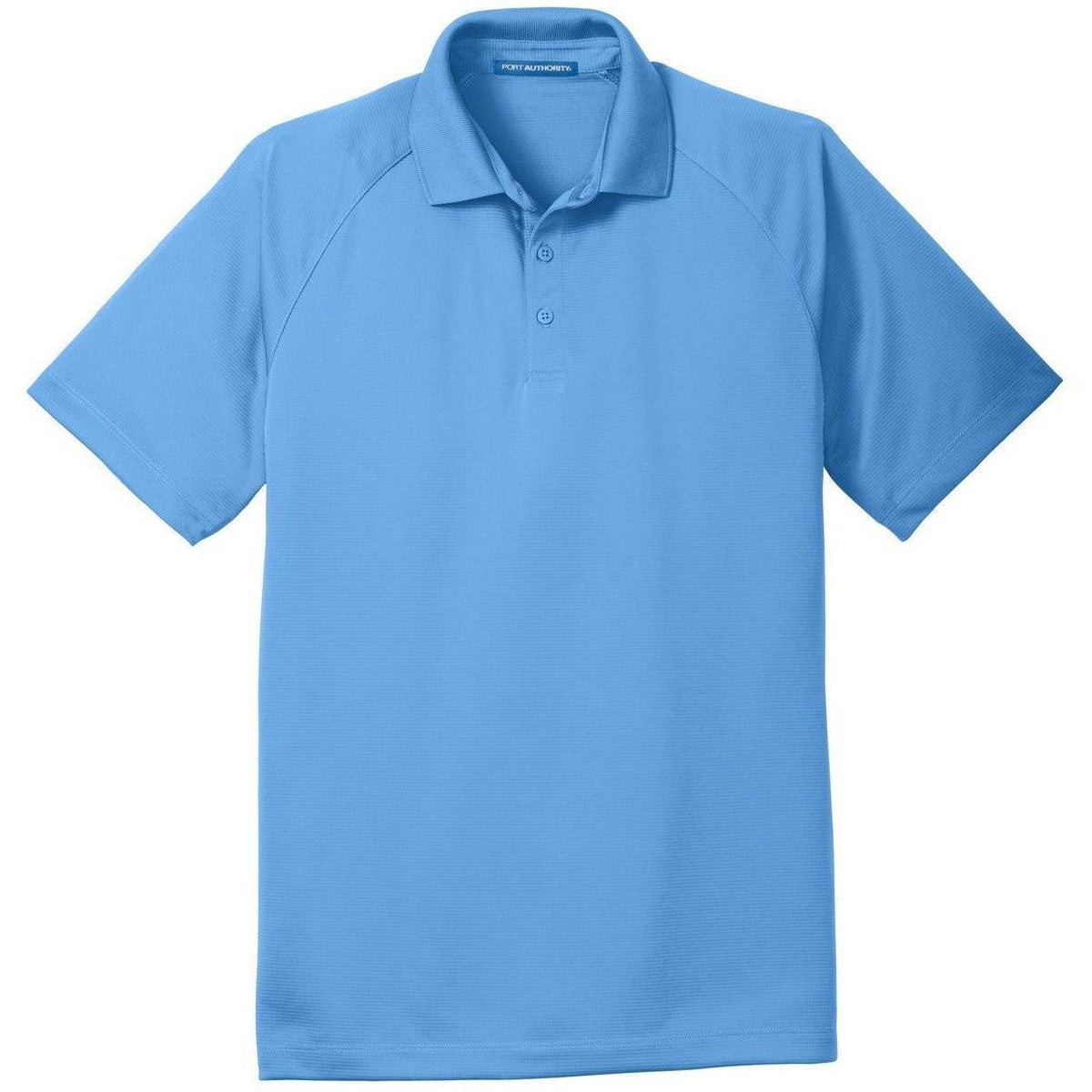 no-logo Port Authority Crossover Raglan Polo-Regular-Port Authority-Azure Blue-S-Thread Logic