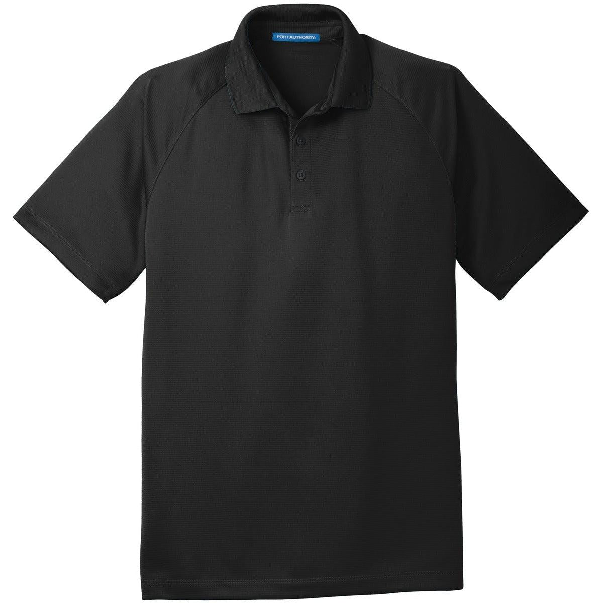 no-logo Port Authority Crossover Raglan Polo-Regular-Port Authority-Black-S-Thread Logic
