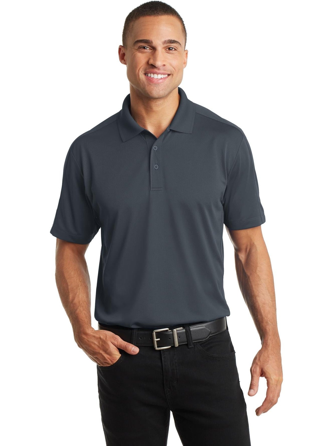 no-logo Port Authority Diamond Jacquard Polo-Regular-Port Authority-Thread Logic