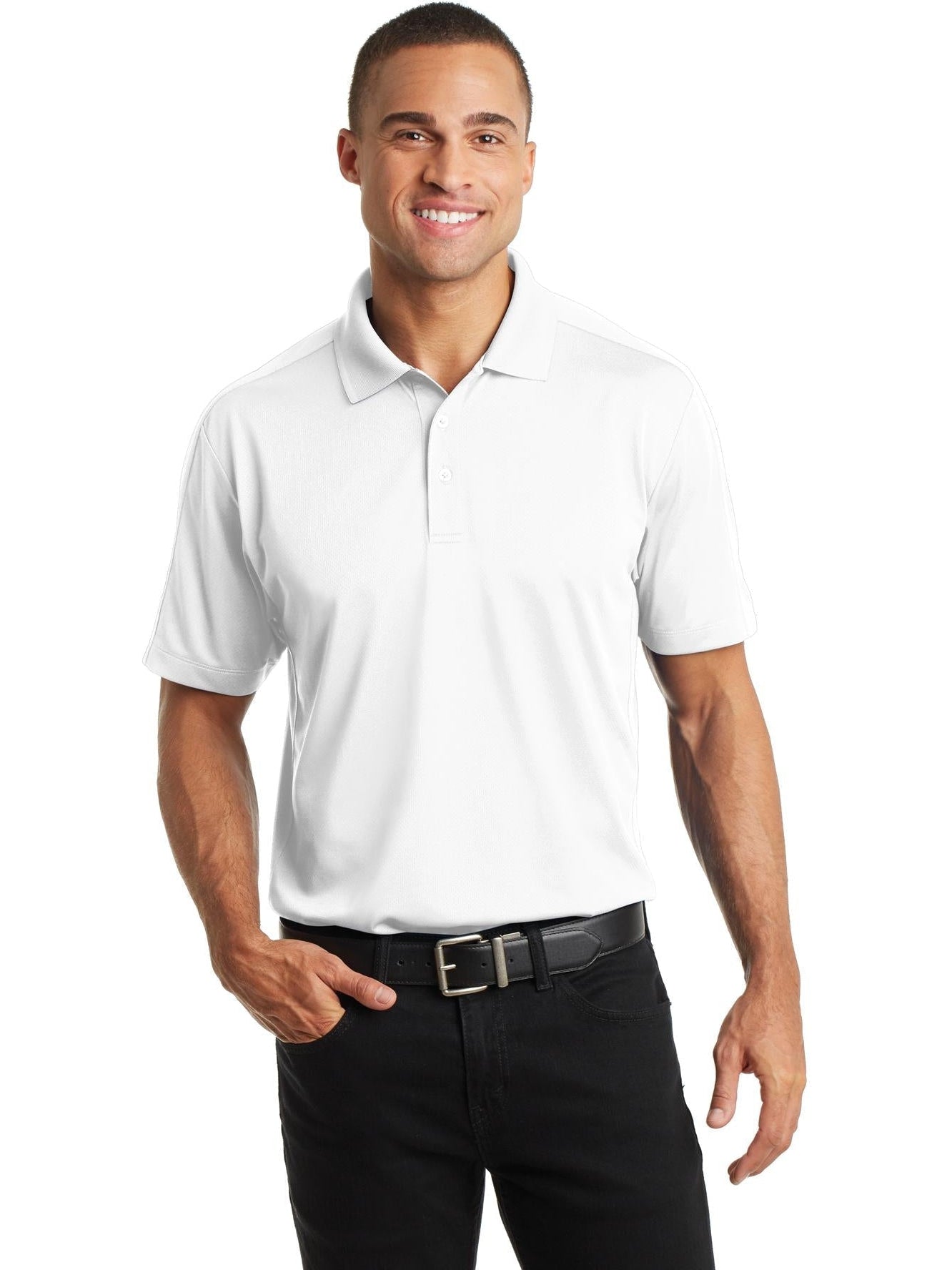 no-logo Port Authority Diamond Jacquard Polo-Regular-Port Authority-Thread Logic