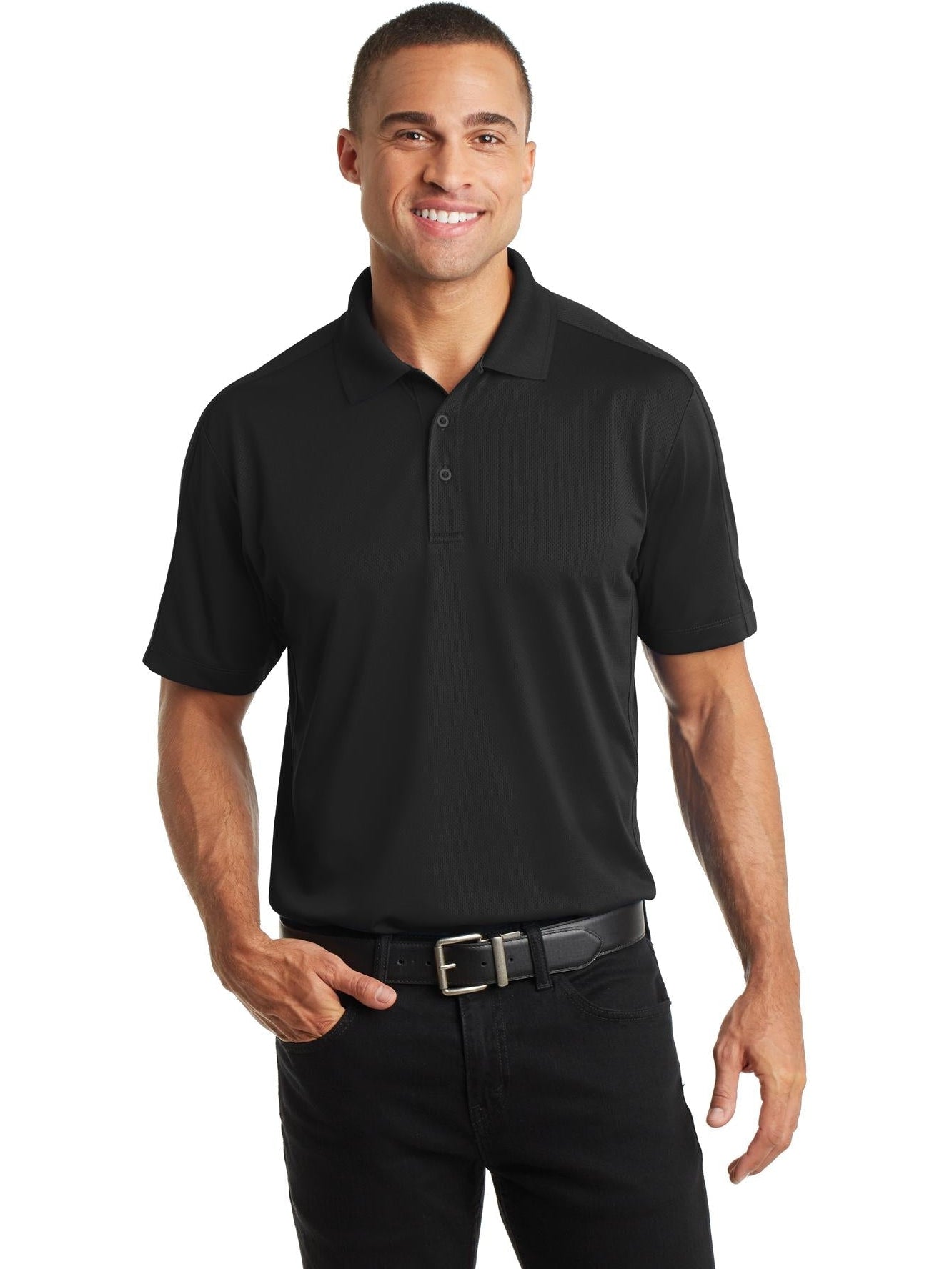 no-logo Port Authority Diamond Jacquard Polo-Regular-Port Authority-Thread Logic