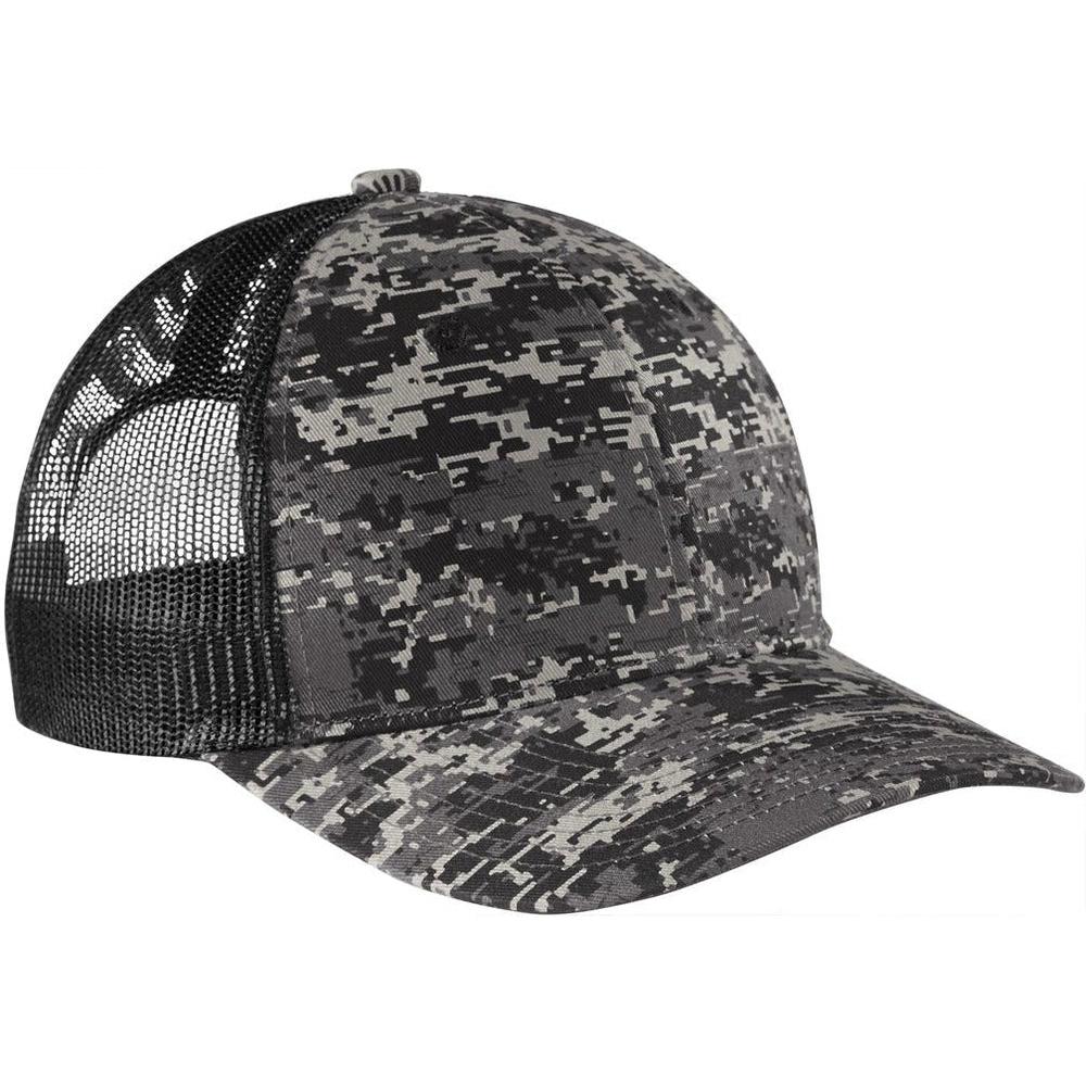 no-logo Port Authority Digi Camo Snapback Trucker Cap-Headwear-Port Authority-Thread Logic