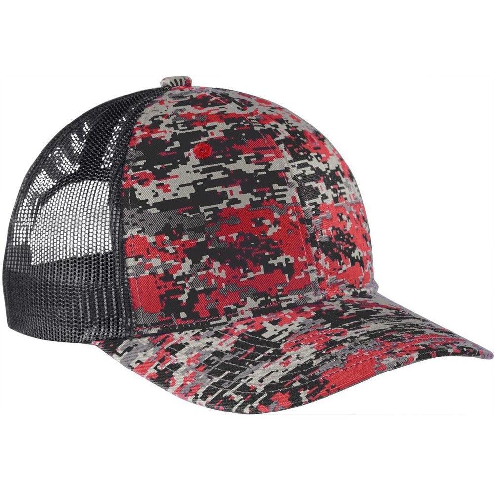 no-logo Port Authority Digi Camo Snapback Trucker Cap-Headwear-Port Authority-Thread Logic