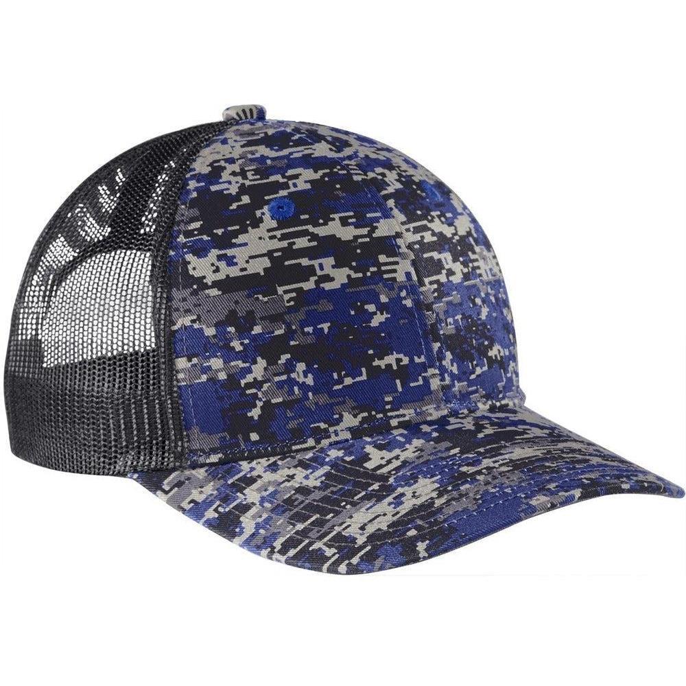 no-logo Port Authority Digi Camo Snapback Trucker Cap-Headwear-Port Authority-Thread Logic