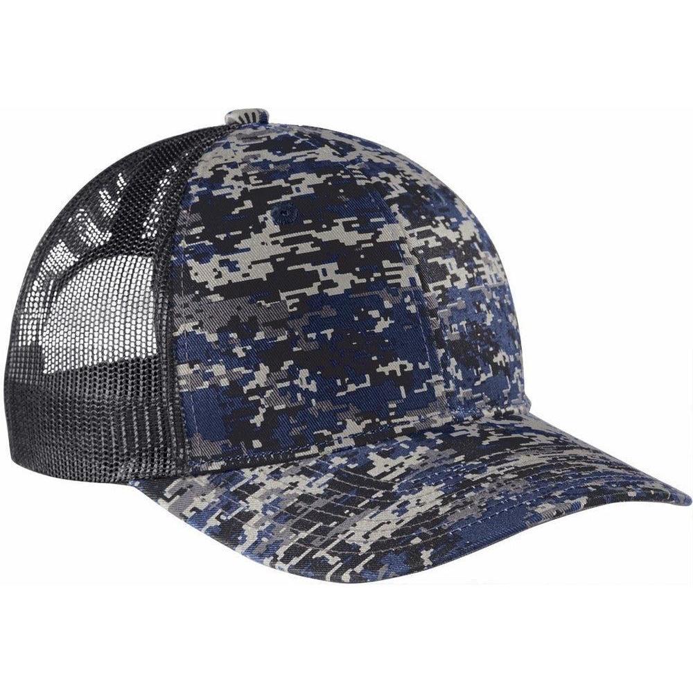 no-logo Port Authority Digi Camo Snapback Trucker Cap-Headwear-Port Authority-Thread Logic
