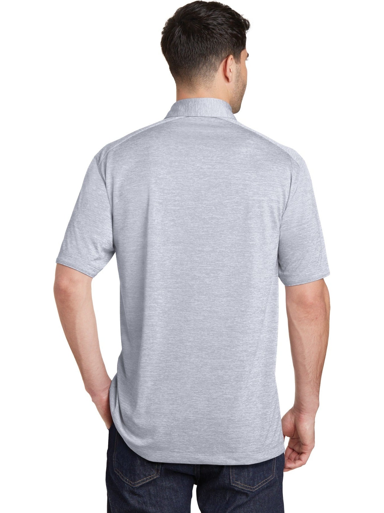 no-logo Port Authority Digi Heather Performance Polo-Regular-Port Authority-Thread Logic