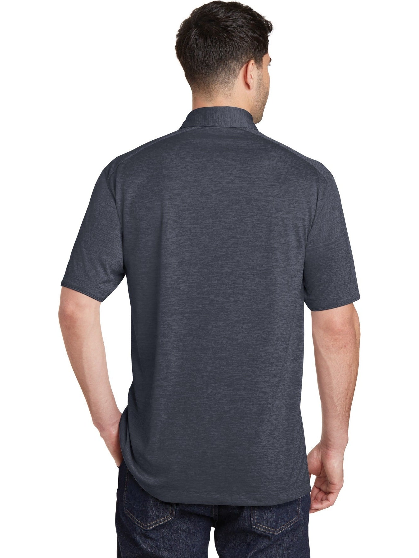 no-logo Port Authority Digi Heather Performance Polo-Regular-Port Authority-Thread Logic