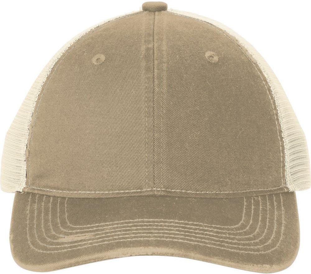 Port Authority Distressed Mesh Back Cap-New-Port Authority-Khaki/Stone-OSFA-Thread Logic