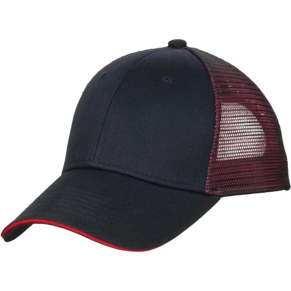 no-logo Port Authority Double Mesh Snapback Sandwich Cap-Headwear-Port Authority-Thread Logic