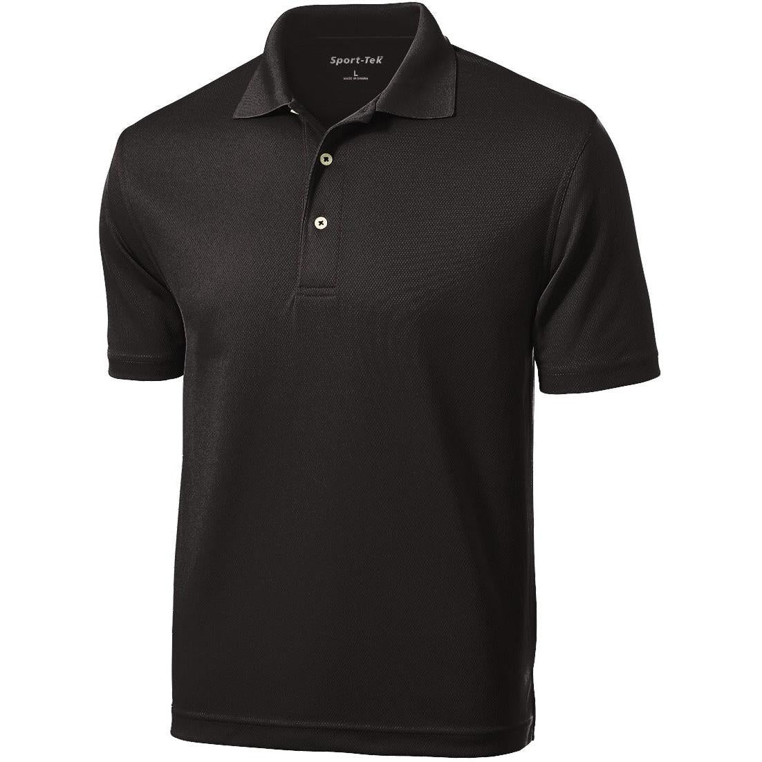 logo-left Sport-Tek Dri-Mesh Polo Shirt-Regular-Sport-Tek-Black-S-Thread Logic