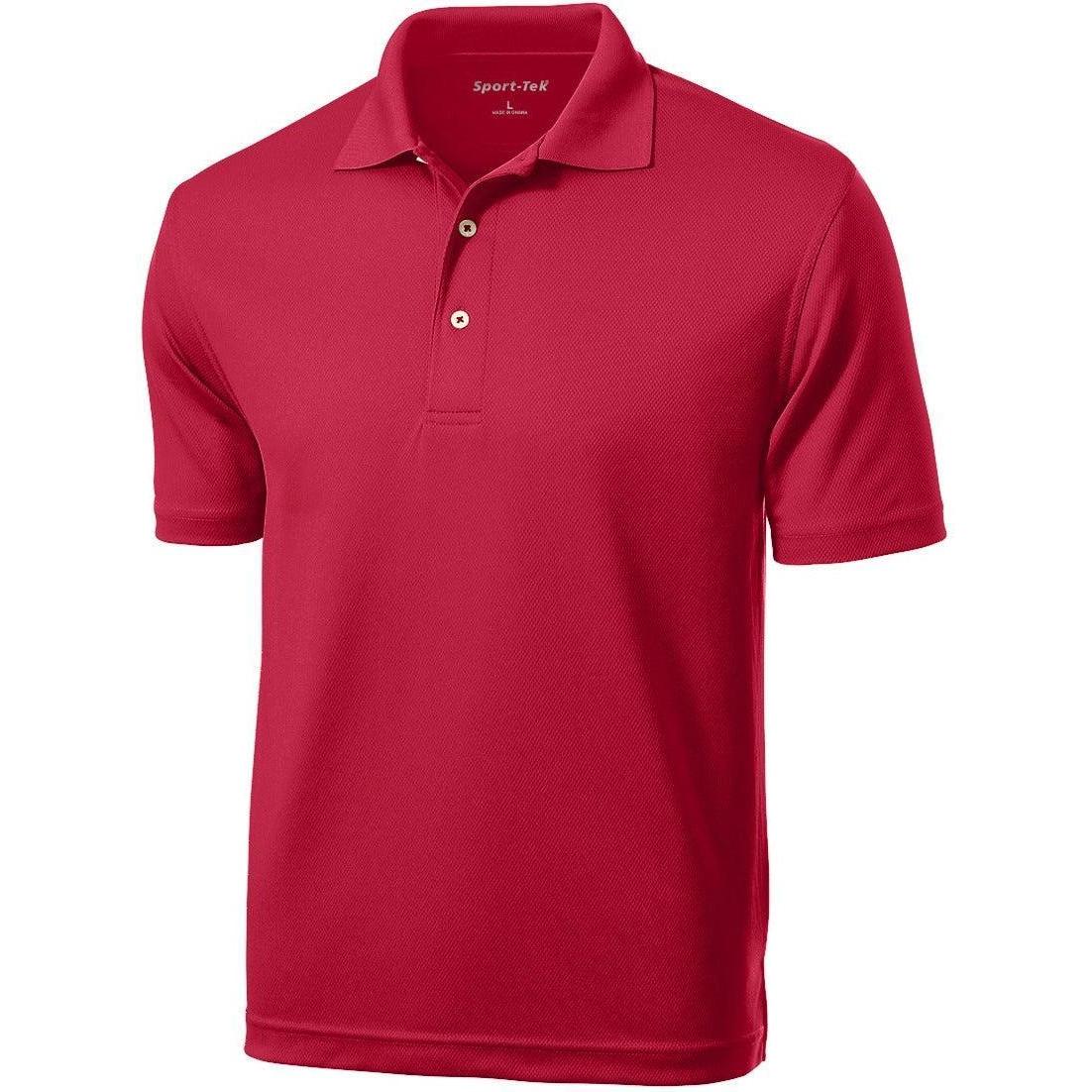 logo-left Sport-Tek Dri-Mesh Polo Shirt-Regular-Sport-Tek-Red-S-Thread Logic