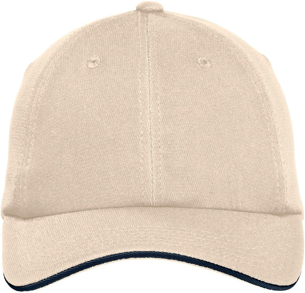 Port Authority Dry Zone Cap-Regular-Port Authority-Stone/Classic Navy-OSFA-Thread Logic
