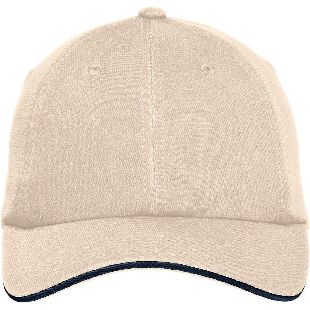 no-logo Port Authority Dry Zone Cap-Regular-Port Authority-Stone/Classic Navy-OSFA-Thread Logic