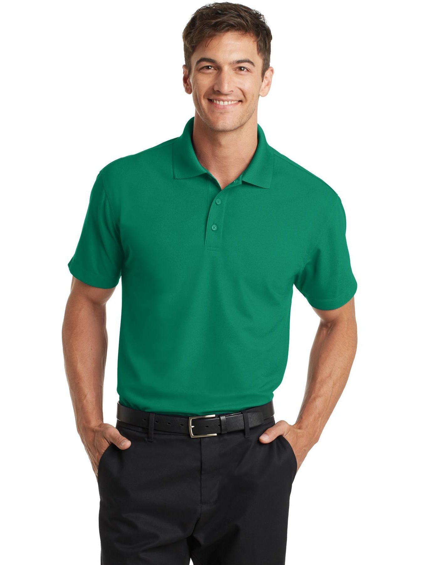 no-logo Port Authority Dry Zone Grid Polo-Regular-Port Authority-Thread Logic