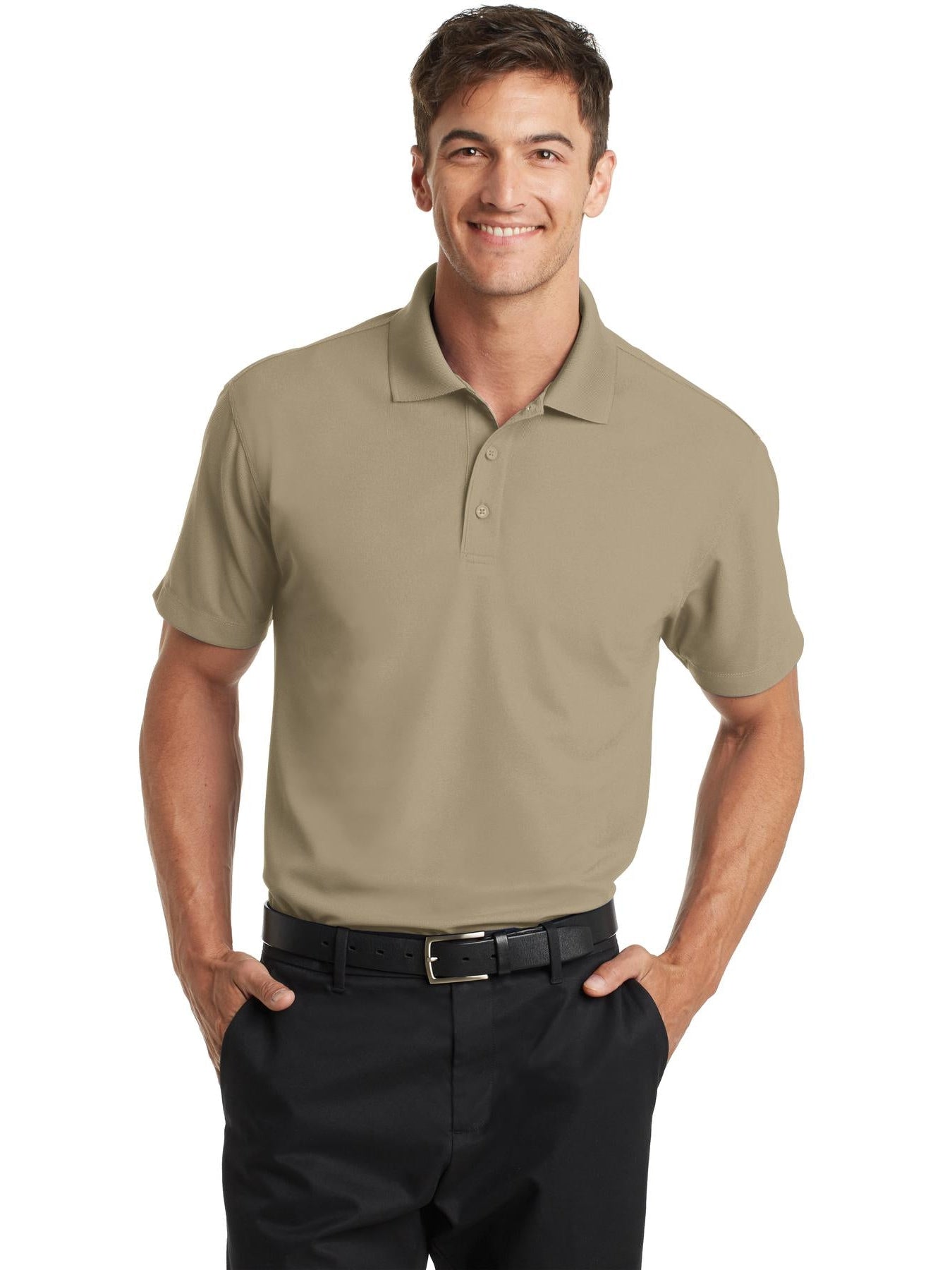 no-logo Port Authority Dry Zone Grid Polo-Regular-Port Authority-Thread Logic