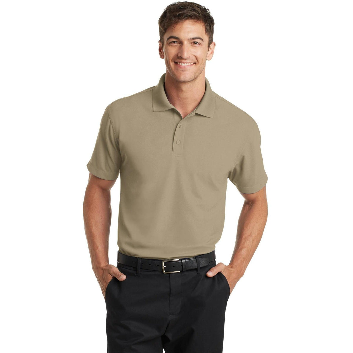 no-logo Port Authority Dry Zone Grid Polo-Regular-Port Authority-Thread Logic