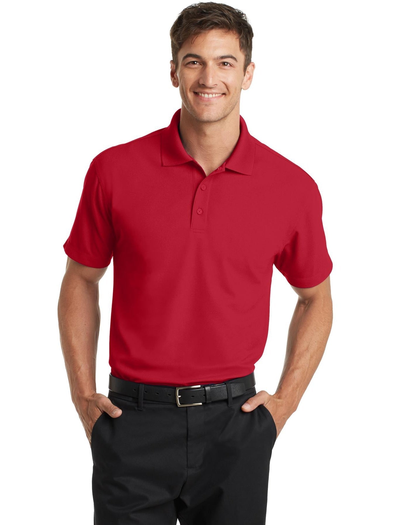 no-logo Port Authority Dry Zone Grid Polo-Regular-Port Authority-Thread Logic