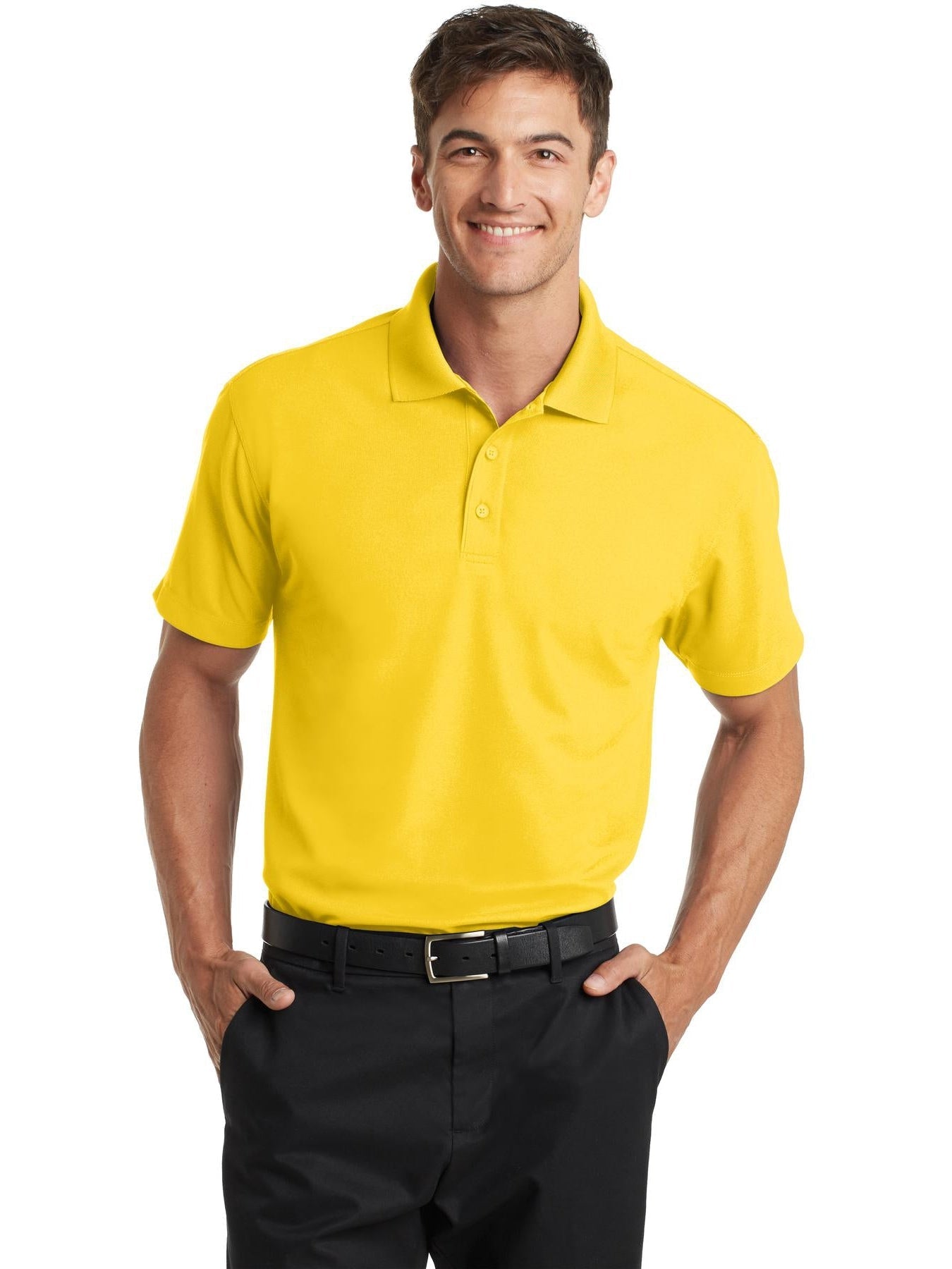 no-logo Port Authority Dry Zone Grid Polo-Regular-Port Authority-Thread Logic