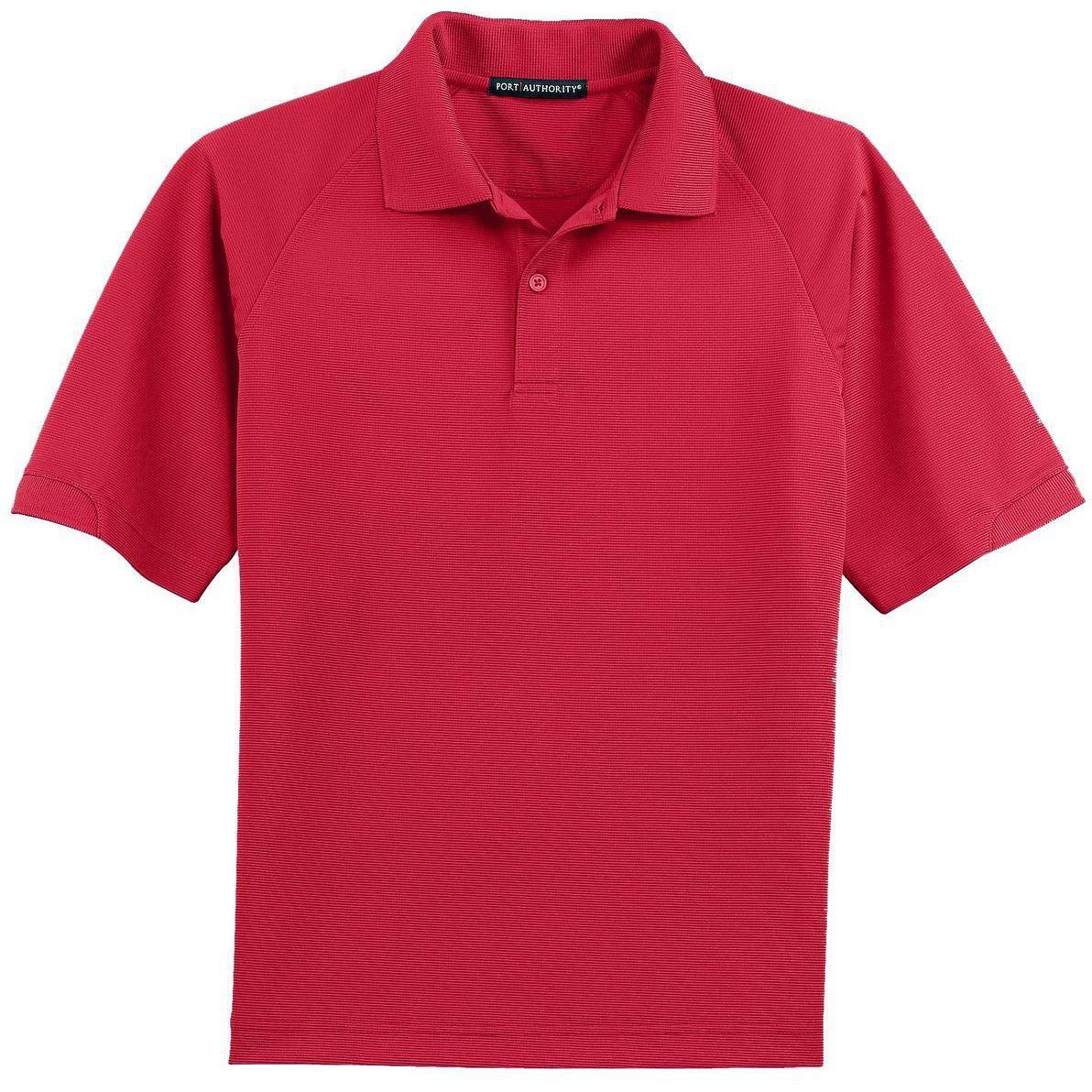 no-logo Port Authority Dry Zone Ottoman Polo Shirt-Regular-Port Authority-Engine Red-S-Thread Logic