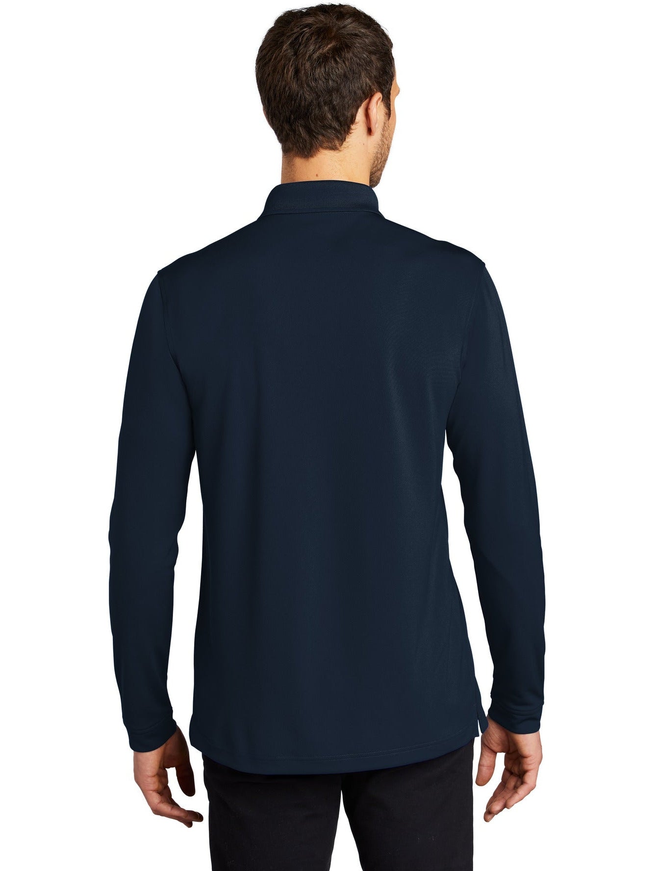 no-logo Port Authority Dry Zone UV Micro-Mesh Long Sleeve Polo-Regular-Port Authority-Thread Logic