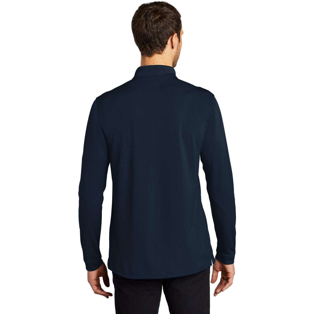 no-logo Port Authority Dry Zone UV Micro-Mesh Long Sleeve Polo-Regular-Port Authority-Thread Logic