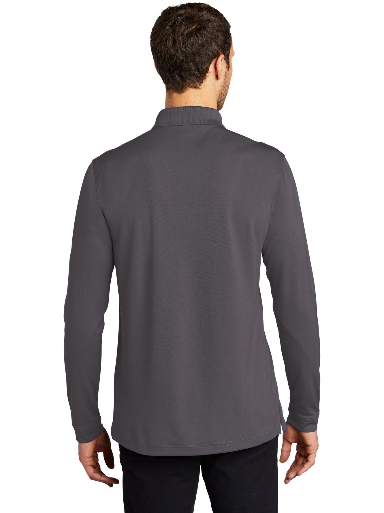 no-logo Port Authority Dry Zone UV Micro-Mesh Long Sleeve Polo-Regular-Port Authority-Thread Logic