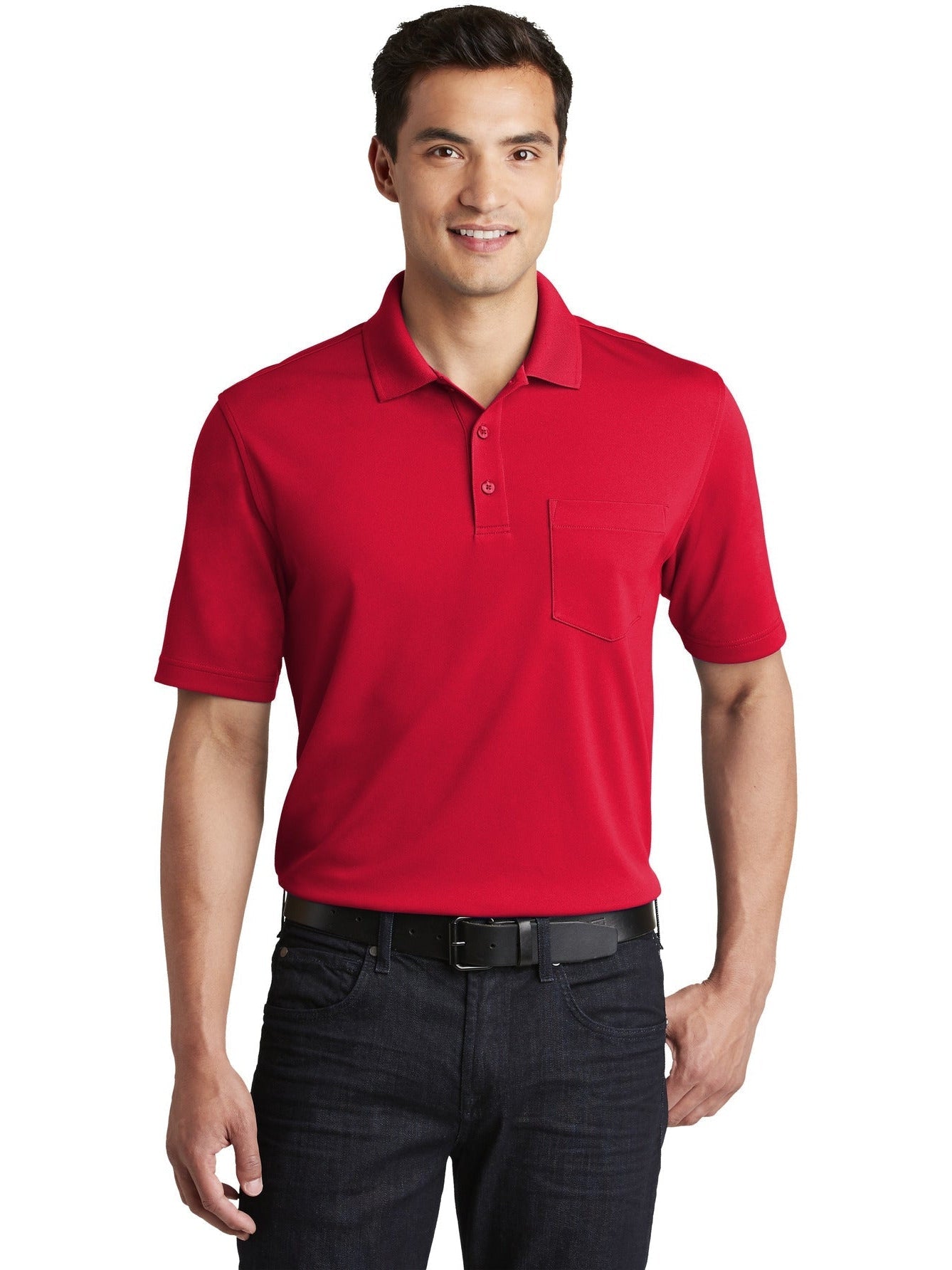 no-logo Port Authority Dry Zone UV Micro-Mesh Pocket Polo-Regular-Port Authority-Thread Logic
