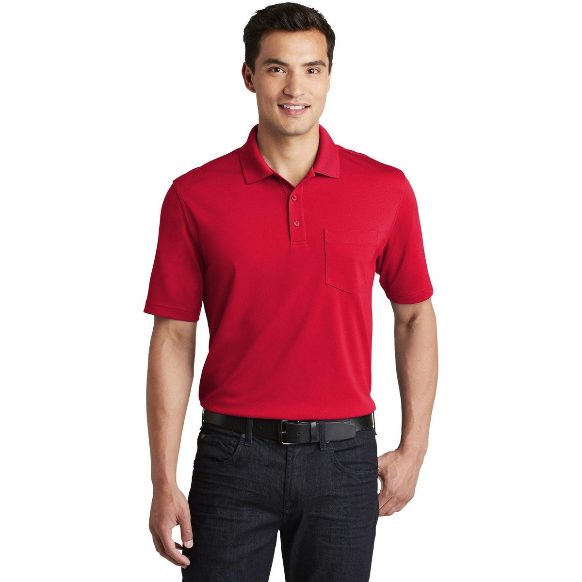 no-logo Port Authority Dry Zone UV Micro-Mesh Pocket Polo-Regular-Port Authority-Thread Logic