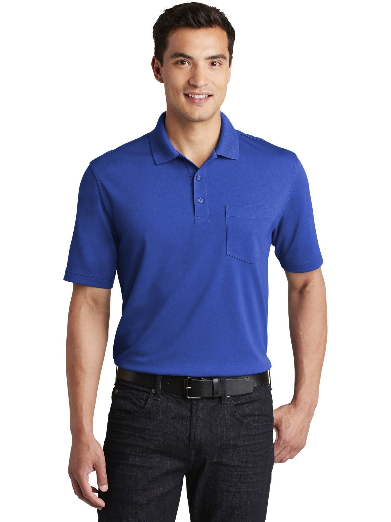 no-logo Port Authority Dry Zone UV Micro-Mesh Pocket Polo-Regular-Port Authority-Thread Logic