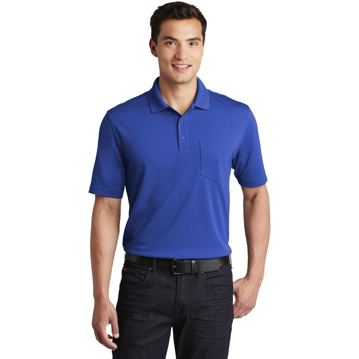 no-logo Port Authority Dry Zone UV Micro-Mesh Pocket Polo-Regular-Port Authority-Thread Logic