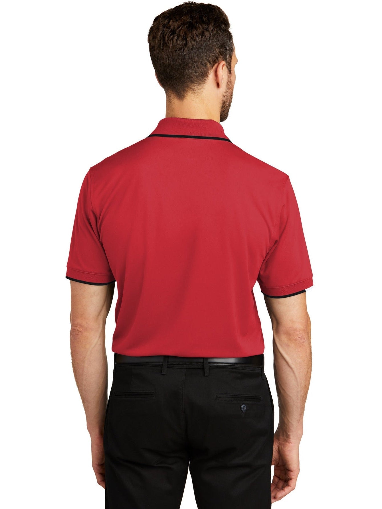 no-logo Port Authority Dry Zone UV Micro-Mesh Tipped Polo-Regular-Port Authority-Thread Logic