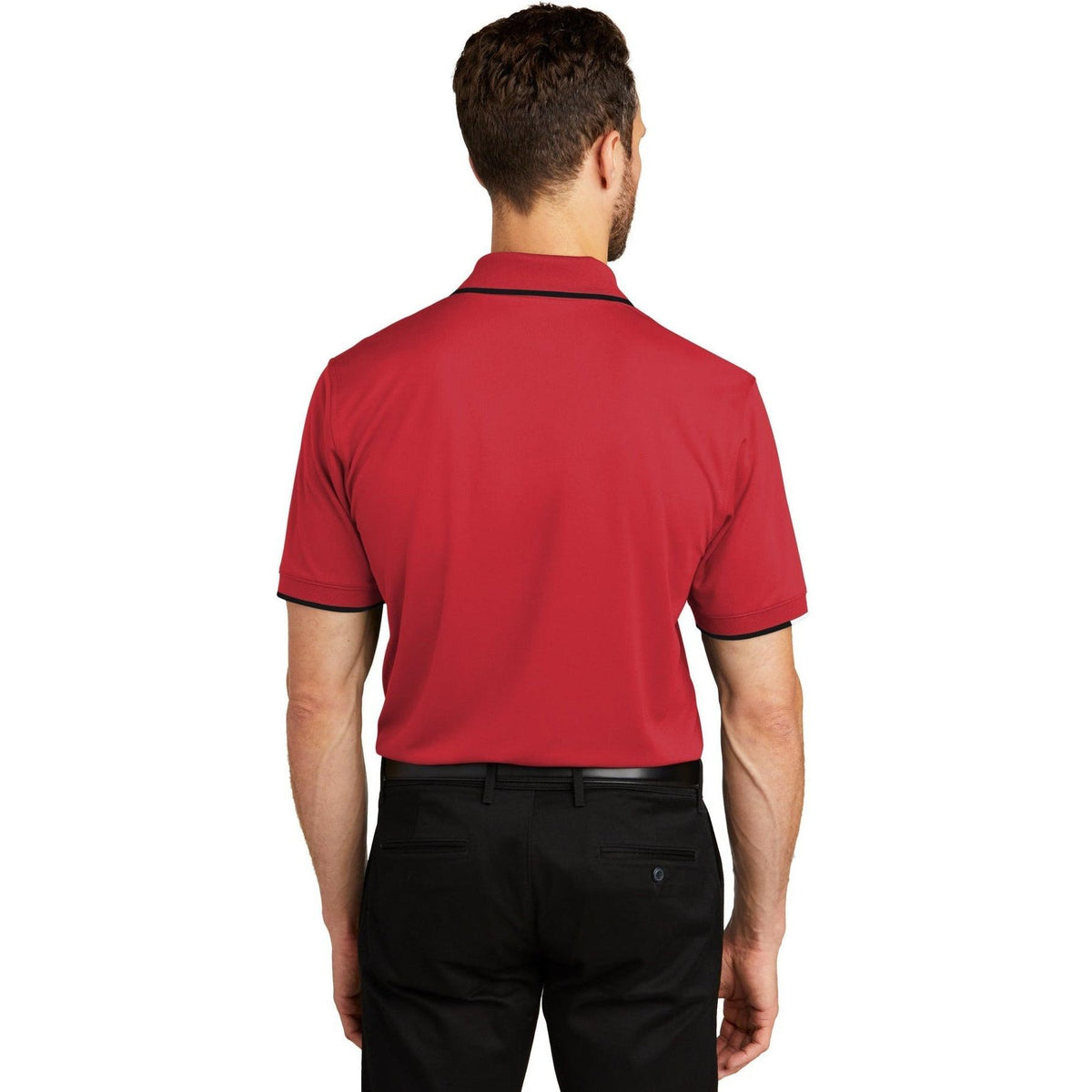 no-logo Port Authority Dry Zone UV Micro-Mesh Tipped Polo-Regular-Port Authority-Thread Logic