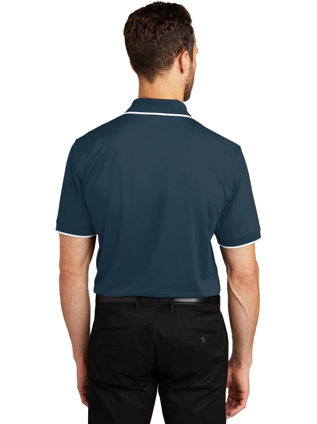 no-logo Port Authority Dry Zone UV Micro-Mesh Tipped Polo-Regular-Port Authority-Thread Logic