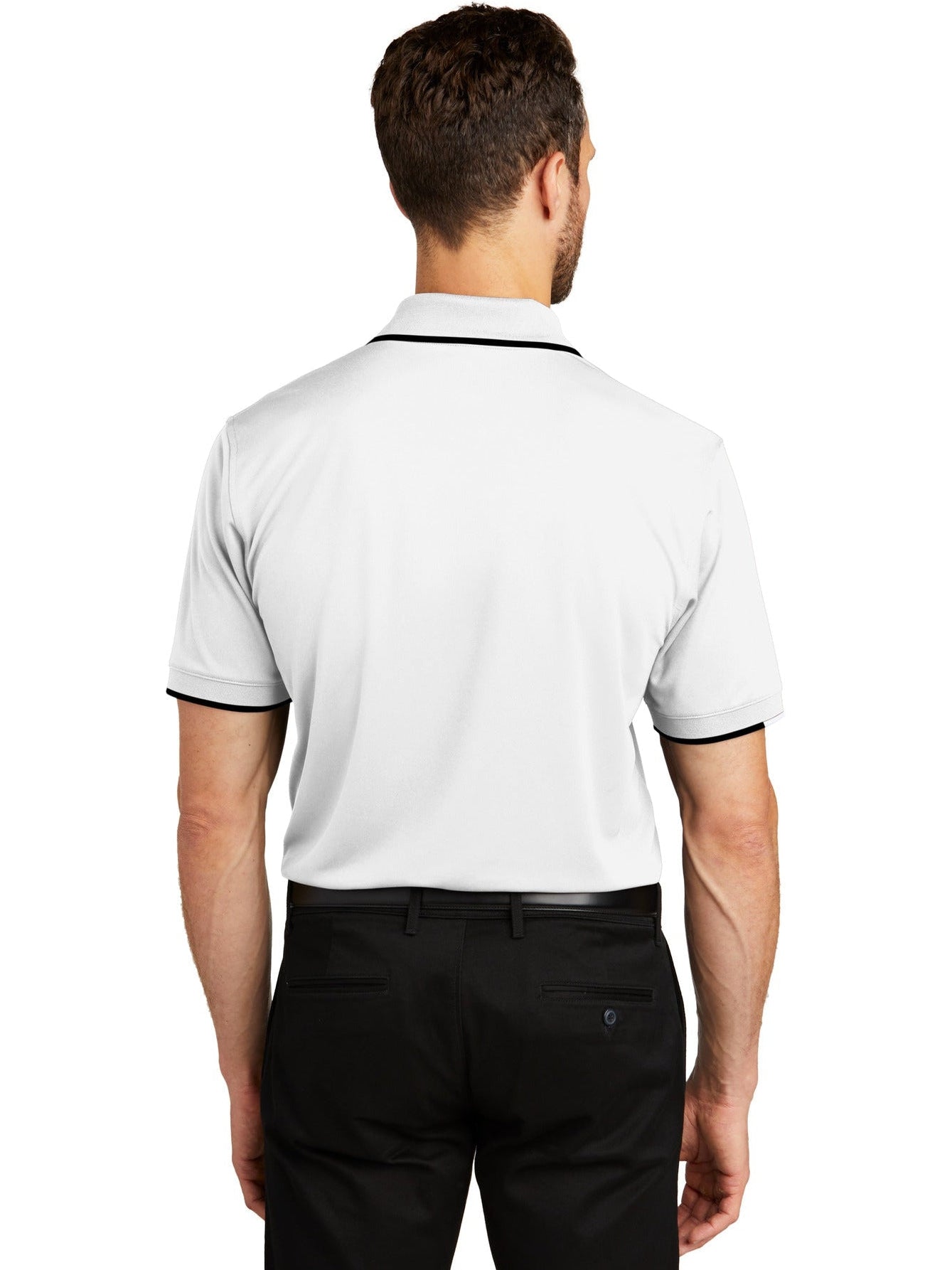 no-logo Port Authority Dry Zone UV Micro-Mesh Tipped Polo-Regular-Port Authority-Thread Logic