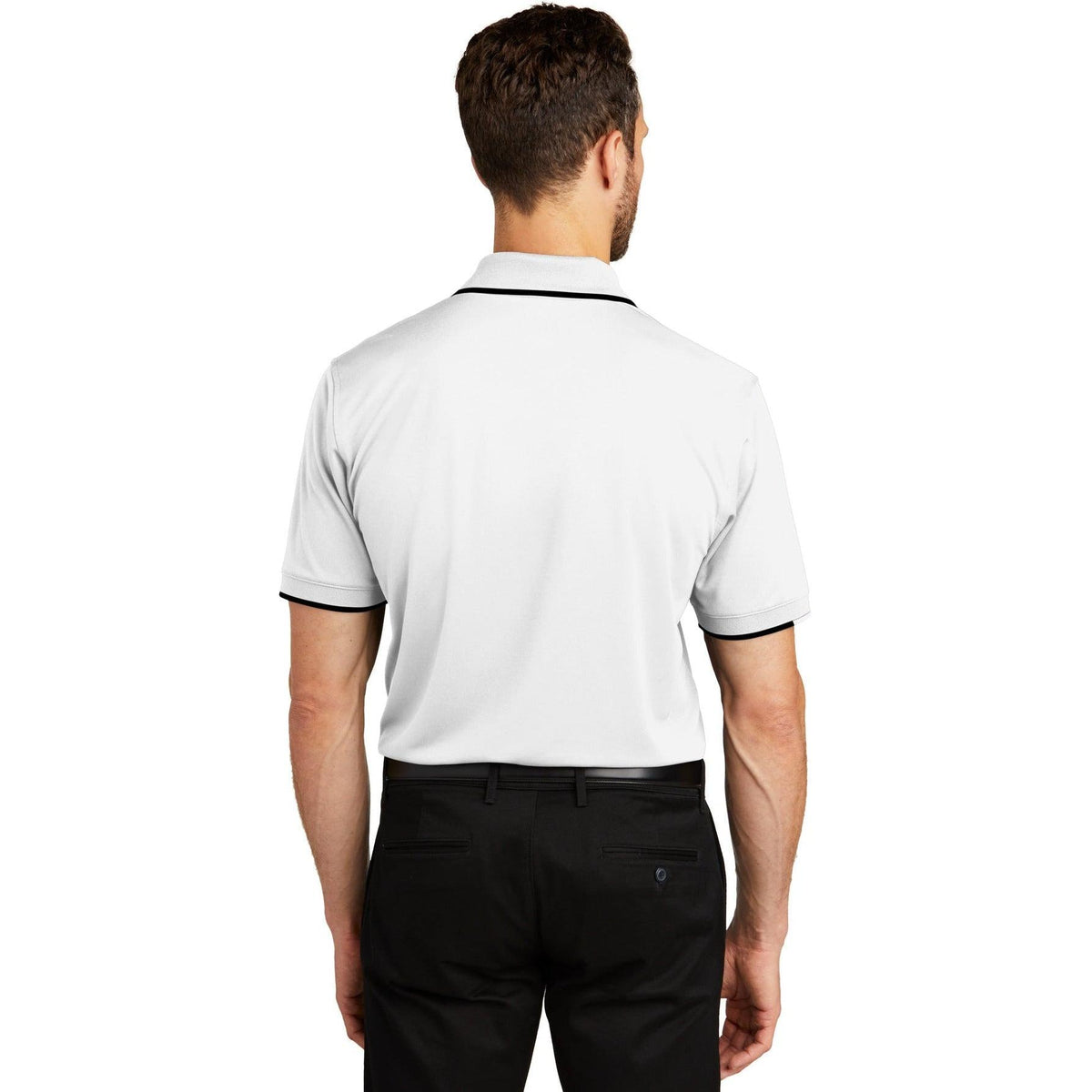 no-logo Port Authority Dry Zone UV Micro-Mesh Tipped Polo-Regular-Port Authority-Thread Logic