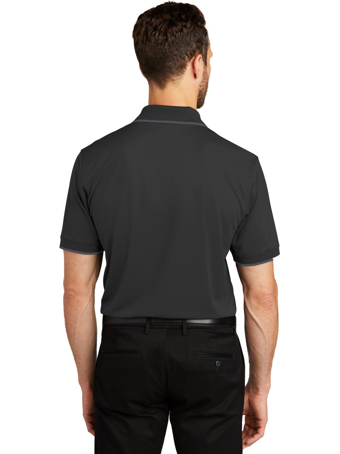 no-logo Port Authority Dry Zone UV Micro-Mesh Tipped Polo-Regular-Port Authority-Thread Logic