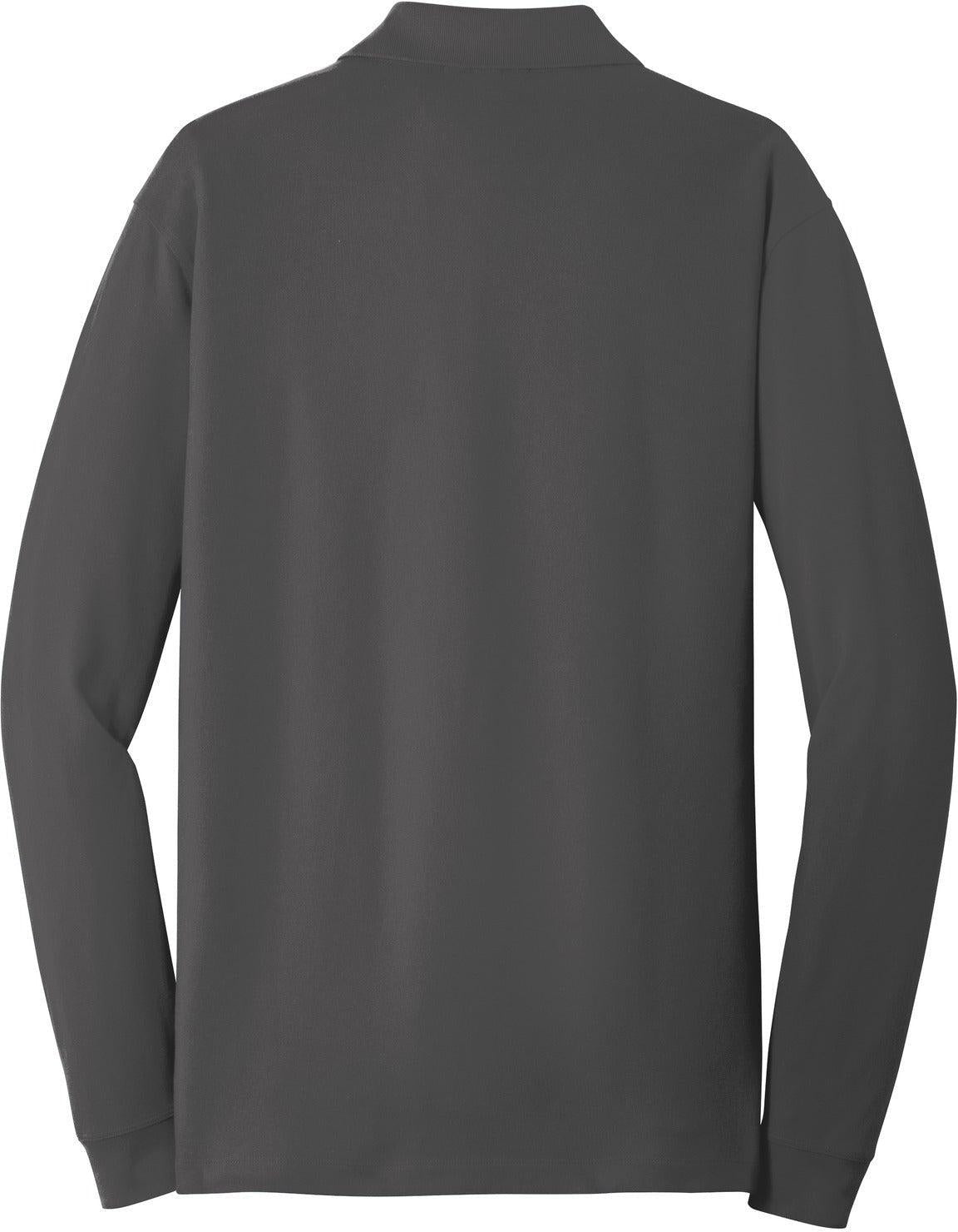 no-logo Port Authority EZCotton Long Sleeve Polo-Regular-Port Authority-Thread Logic