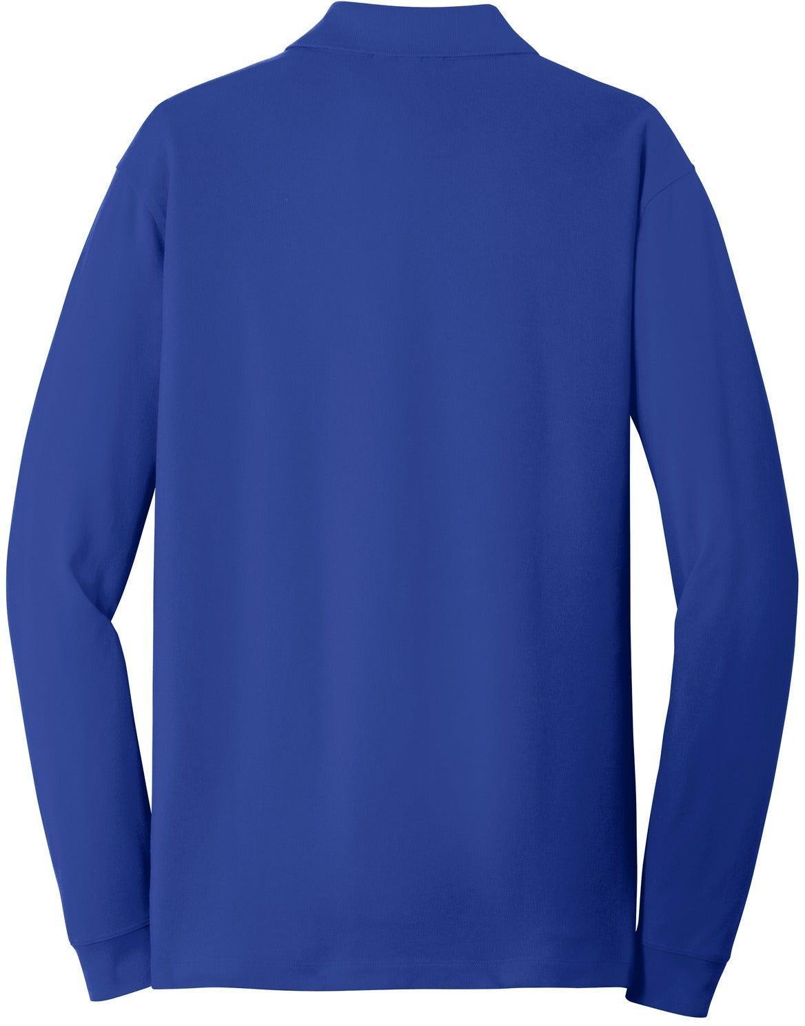 no-logo Port Authority EZCotton Long Sleeve Polo-Regular-Port Authority-Thread Logic