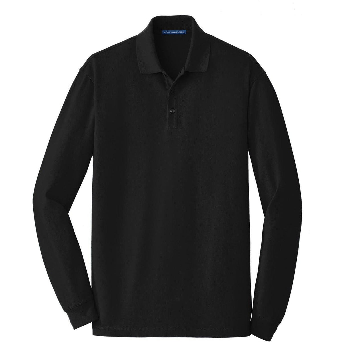 no-logo Port Authority EZCotton Long Sleeve Polo
