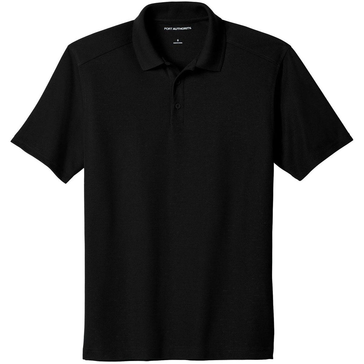 no-logo Port Authority EZPerformance Pique Polo-Regular-Port Authority-Black-XS-Thread Logic